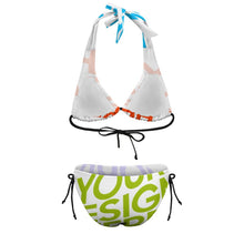Lade das Bild in den Galerie-Viewer, Multi-Image-Druck Große Größen Damen / Frauen Triangle Bikinis Set Push-Up Bademode BK2131 mit Fotos Muster Text Logo selbst gestalten und bedrucken