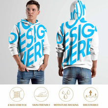 Lade das Bild in den Galerie-Viewer, Unisex Damen / Herren Einzelbilddruck Premium Sweatshirt Kapuzenpullover in Übergröße mit doppel Kapuzen mit Fotos Muster Text Logo selbst gestalten und bedrucken