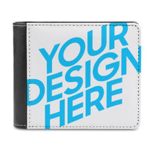 Lade das Bild in den Galerie-Viewer, Einseitiger Druck Luxus Mini Geldbörse Geldbeutel Brieftasche Portemonnaie Geldklammer für Damen & Herren aus 100% echtem Leder mit Fotos Muster Text Logo selbst gestalten und bedrucken