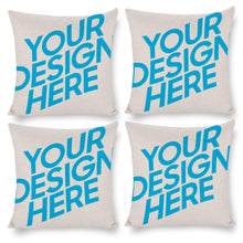 Lade das Bild in den Galerie-Viewer, Kissenbezug Kissenhülle aus Baumwollen und Leinen (4 Stücke / Packung) selbst gestalten und bedrucken