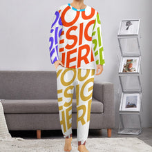 Lade das Bild in den Galerie-Viewer, Multi-Image-Druck Voll Druck Herren / Männer Schlafanzuge Pyjama ITZ mit Fotos Muster Text Logo selbst gestalten und bedrucken

