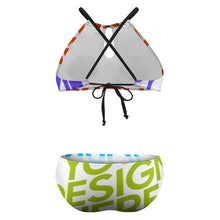 Lade das Bild in den Galerie-Viewer, Große Größen Multi-Image-Druck Damen / Frauen Push-Up Bustier Bikinis Set BK2040 mit Fotos Muster Text Logo selbst gestalten und bedrucken