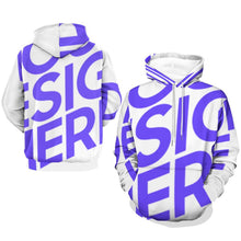 Lade das Bild in den Galerie-Viewer, Einzelbild-Design Herren / Männer Kapuzensweatshirt Hoodie Kapuzenpullover A37H mit Foto Design Motiv Text selbst gestalten und bedrucken