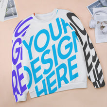 Lade das Bild in den Galerie-Viewer, Personalisierte Multi-Image-Druck Vollprint Frauen Lässiges Sweatshirt Shirt Langarmshirt RHDEC2 mit Foto Muster Text selbst gestalten und bedrucken