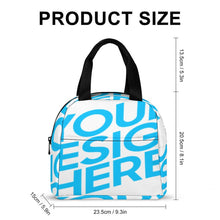 Lade das Bild in den Galerie-Viewer, Einzelbilddruck Lunchtasche Kühltasche Isoliertasche Lunchbag Thermotasche mit Reißverschluss mit Fotos Muster Text Logo selbst gestalten und bedrucken