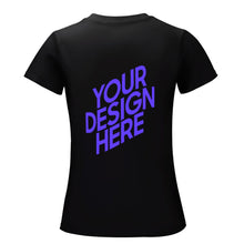 Lade das Bild in den Galerie-Viewer, Beidseitiger Druck Kurzarm-T-Shirts für Frauen selbst gestalten und bedrucken