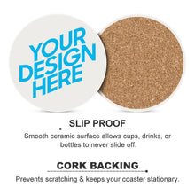 Lade das Bild in den Galerie-Viewer, Keramik Untertasse rund selbst gestalten und bedrucken