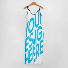 Lade das Bild in den Galerie-Viewer, Jumpsuit Overall (mit Bindegürtel) und weitem Bein LTY007 mit Fotos Muster Text Logo selbst gestalten und bedrucken