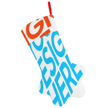 Lade das Bild in den Galerie-Viewer, All Print Weihnachtsstrümpfe in Hundepfotenform mit Foto Design Motiv Text selbst gestalten und bedrucken