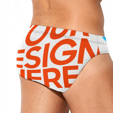 Lade das Bild in den Galerie-Viewer, Multi-Image-Druck Männer / Herren Badehose Badeslip Swimwear Badepant NK05 mit hohem Beinausschnitt mit Fotos Muster Text Logo selbst gestalten und bedrucken
