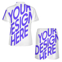 Lade das Bild in den Galerie-Viewer, Einzelbild-Design Kurzarm Männer Shorty Polo Shirt Set mit Short A46TZ mit Foto Design Motiv Text selbst gestalten und bedrucken