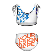 Lade das Bild in den Galerie-Viewer, Multi-Image-Design Mädchen Bustier Bikini mit Bindedetail an den Schultern (2-St) NT022 mit Foto Design Motiv Text selbst gestalten und bedrucken