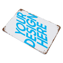 Lade das Bild in den Galerie-Viewer, Eisenblech Metallschild Blechschilder Deko Schild mit Spruch Wand- und Türdeko Vertikale Platte Mit Rost selbst gestalten und bedrucken