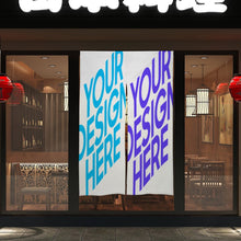 Lade das Bild in den Galerie-Viewer, Türvorhang Symmetrie mit Durchgangsstange 86x143cm selbst gestalten und bedrucken