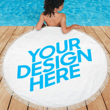 Lade das Bild in den Galerie-Viewer, Rundes Strandtuch 60"×60" selbst gestalten und bedrucken