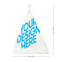 Lade das Bild in den Galerie-Viewer, Kurzer Plüsch Weihnachtsmütze Weihnachtshut Eltern-Kind 25×35cm 29×40cm selbst gestalten und bedrucken