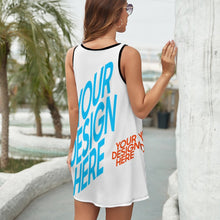 Lade das Bild in den Galerie-Viewer, Ärmelloses Sommerkleid mit V Ausschnitt mit Taschen NZ012 Damen / Frauen selbst gestalten und bedrucken