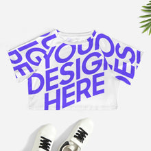 Lade das Bild in den Galerie-Viewer, Damen / Frauen Einzelbild-Design Basic T-Shirt Crop Top NT29 mit Ihrem Design Motiv Foto Text selbst gestalten und bedrucken
