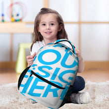 Lade das Bild in den Galerie-Viewer, Hochwertige Einzelbilddruck Kinderrucksack Schultasche für Jungen und Mädchen mit Fotos Muster Text Logo selbst gestalten und bedrucken