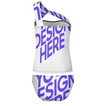 Lade das Bild in den Galerie-Viewer, 2024 NEW Sexy Einzelbild-Design Damen Tankini Bauchkontrolle Badeanzug Set SDS200 2-teilig mit Foto Design Motiv Text selbst gestalten und bedrucken