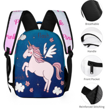 Lade das Bild in den Galerie-Viewer, 8-Images-Druck Schulrucksack Schultasche Wasserdicht Jungen Mädchen Teenager mit Foto Muster Text selbst gestalten und bedrucken