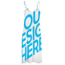 Lade das Bild in den Galerie-Viewer, Einzelbilddruck Damen / Frauen Maxikleid mit Alloverdruck mit verstellbarem Ausschnitt BDQ mit Fotos Muster Text Logo selbst gestalten und bedrucken