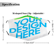 Lade das Bild in den Galerie-Viewer, Kindermaske Gesichtsmaske mit Filter (mehrere Ersatz-Filtern Stilen) selbst gestalten und bedrucken