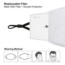Lade das Bild in den Galerie-Viewer, PM2,5 Gesichtsmasken Mund Nasen Masken (mit schwarzem Seil) waschbar selbst gestalten
