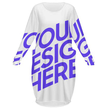 Lade das Bild in den Galerie-Viewer, Einzelbild-Design Damen Fashion Langarm Kleid mit Taschen ZO mit Foto Design Motiv Text selbst gestalten und bedrucken