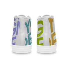 Lade das Bild in den Galerie-Viewer, Damen / Herren Unisex Canvas Sneakers Skateschuhe High / High-Top Canvas Turnschuhe (Nicht gespiegelt) mit Foto selbst gestalten und bedrucken