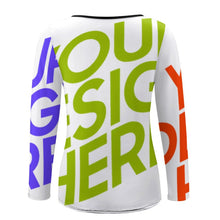 Lade das Bild in den Galerie-Viewer, Multi-Image-Druck Damen / Frauen CASUAL Langarmshirt Raglanshirt NZ151 mit Fotos Muster Text Logo selbst gestalten und bedrucken