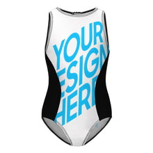 Lade das Bild in den Galerie-Viewer, Badeanzug NT032 für Mädchen mit Reißverschluss selbst gestalten und bedrucken