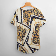 Lade das Bild in den Galerie-Viewer, Große Größe Short Sleeve Shirt V-Neck T-Shirt TSHIRT NZ109 - Damen / Frauen - selbst gestalten und bedrucken