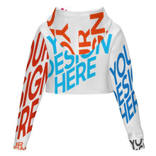 Lade das Bild in den Galerie-Viewer, Multi-Image-Design Damen / Frauen Hoodie Kapuzensweatshirt Kapuzenpullover Kurz MSYX327 mit Foto Design Motiv Text selbst gestalten und bedrucken (Simple Design)