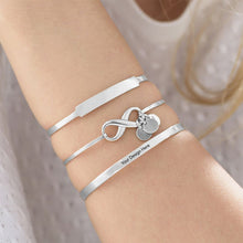 Lade das Bild in den Galerie-Viewer, Gravierter Armreif mit Wunschgravur S0025 mit 18K Gold Roségold Vergoldung selbst gestalten