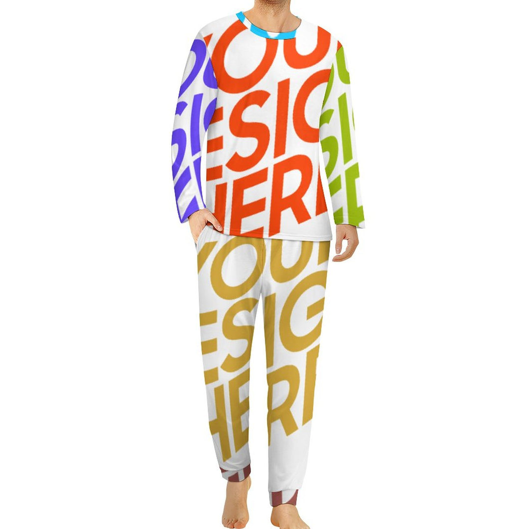 Multi-Image-Druck Voll Druck Herren / Männer Schlafanzuge Pyjama ITZ mit Fotos Muster Text Logo selbst gestalten und bedrucken