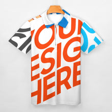 Lade das Bild in den Galerie-Viewer, Herren / Männer Multi-Image-Druck Poloshirt Kurzarm Shirt B470 mit Fotos Muster Text Logo selbst gestalten und bedrucken
