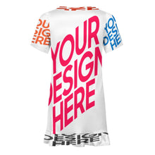 Lade das Bild in den Galerie-Viewer, Multi-Image-Design Mädchen Kleid Sommerkleid Kurzarm F5Q mit Foto Design Motiv Text selbst gestalten und bedrucken