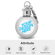Lade das Bild in den Galerie-Viewer, Kleine Mini Weinflasche mit doppelseitigem Druck Acryl-Aufkleber aus Lebensmittelqualität Metall Edelstahl mit Foto selbst gestalten und bedrucken