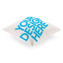 Lade das Bild in den Galerie-Viewer, Weißer Leinen Kissenbezug Kissenhülle einseitiger Druck mit Foto Text selbst gestalten und bedrucken