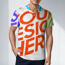 Lade das Bild in den Galerie-Viewer, Multi-Image-Druck Männer / Herren Sommer Poloshirt TSHIRT HT mit Fotos Muster Text Logo selbst gestalten und bedrucken