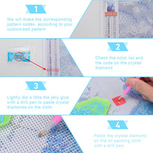 Lade das Bild in den Galerie-Viewer, Diamantmalerei / Diamond Painting / Diamantbild in horizontale Version mit Quadrat Steinchen mit Foto selbst gestalten und bedrucken