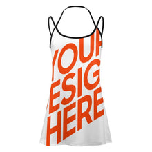 Lade das Bild in den Galerie-Viewer, Große Größen Damen / Frauen Multi-Image-Druck Sexy Spaghetti Tank Top Spaghettiträger-Top Sommer MK Over Size mit Fotos Muster Text Logo selbst gestalten und bedrucken