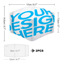 Lade das Bild in den Galerie-Viewer, PM2,5 Gesichtsmasken Mund Nasen Masken (mit schwarzem Seil) waschbar selbst gestalten