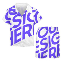Lade das Bild in den Galerie-Viewer, Einzelbild-Design Kinder Jungen Kurzärmeliges Shirt & Shorts Strand Set (2-tlg) A27TZ mit Foto Design Motiv Text selbst gestalten und bedrucken