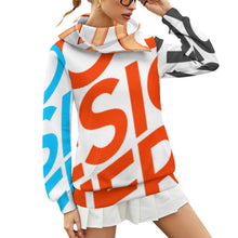 Lade das Bild in den Galerie-Viewer, Multi-Image-Druck All Over-Druck Kapuzensweatshirt melierter Sweater mit Kapuze & Kontrastdetails AKHDHC3 mit Fotos Muster Text Logo selbst gestalten und bedrucken