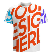 Lade das Bild in den Galerie-Viewer, Multi-Image-Druck Voll Druck 100% Baumwolle Männer / Herren Premium T-Shirt mit Fotos Muster Text Logo selbst gestalten und bedrucken