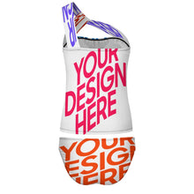 Lade das Bild in den Galerie-Viewer, 2024 NEW Sexy Multi-Image-Design Frauen Tankini Bauchkontrolle Badeanzug Set 2-teilig mit Foto Design Motiv Text selbst gestalten und bedrucken