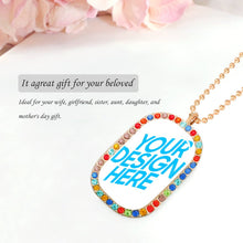 Lade das Bild in den Galerie-Viewer, Rose Gold Fancy Diamond Ausgefallener Diamant Halskette mit Anhänger selbst gestalten und bedrucken