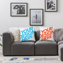 Lade das Bild in den Galerie-Viewer, Einseitiger Druck 2er Set Kuschelkissen Kissenbezug Polyester Kissenhülle für Zierkissen, Dekokissen, Sofakissen, Couchkissen mit Fotos Muster Text Logo selbst gestalten und bedrucken